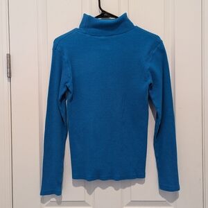Blue Knit Turtleneck